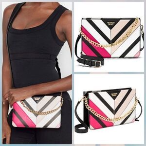 BNWT VICTORIA'S SECRET Chevron 24/7 Crossbody spring